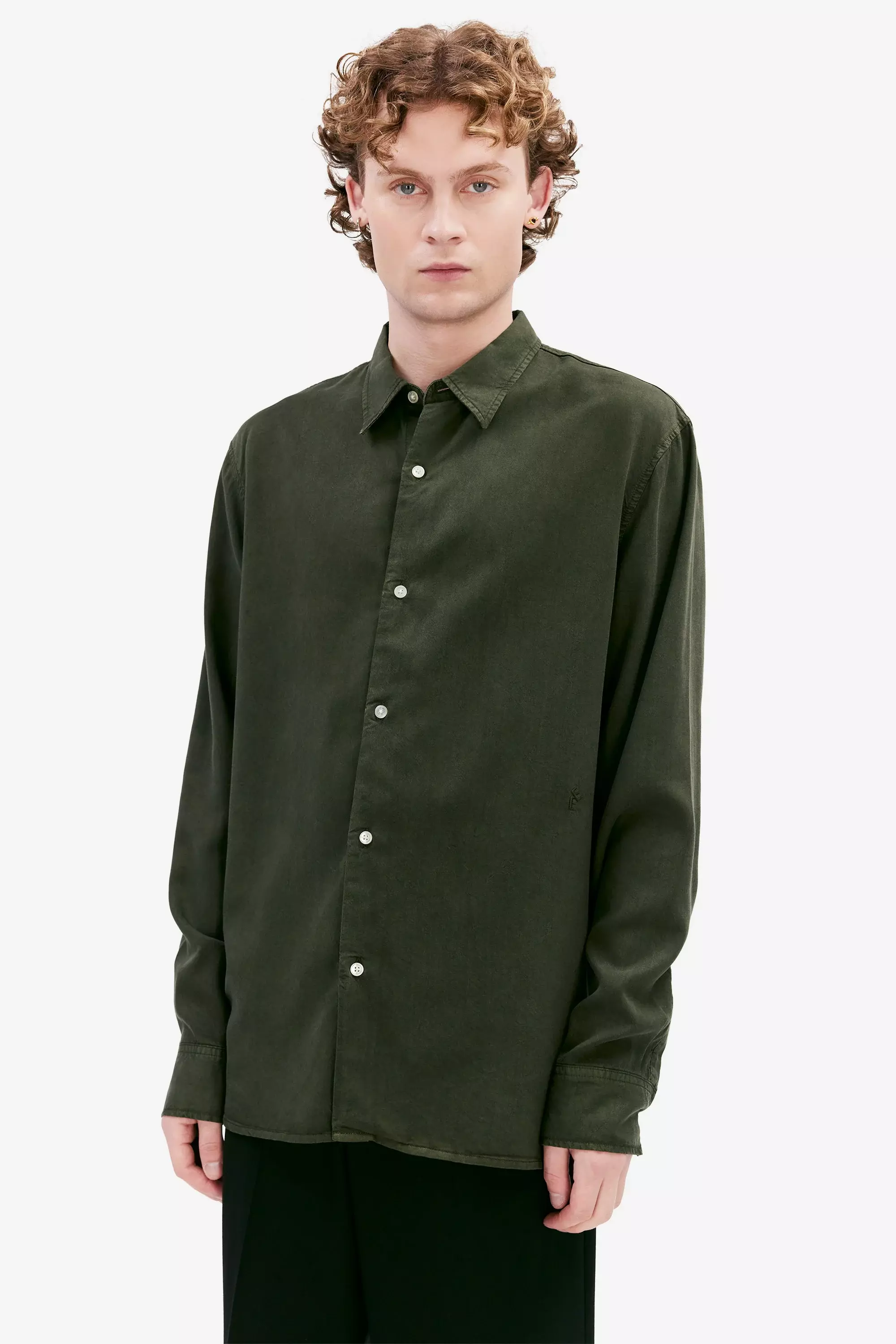 Elvine Ossian Shelter Green Shirt Hemd Herren dunkelgrün